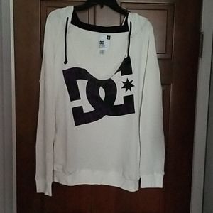 DC Skater Scoop Neck Sweater Purple Cream Large